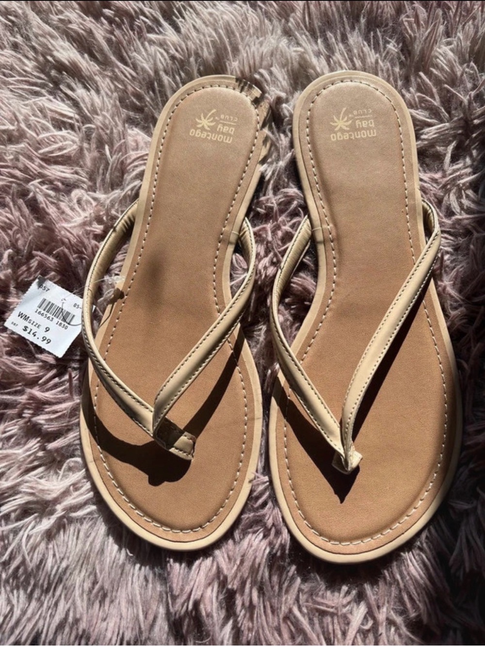 Montego Bay Club Beige/Tan Thong Sandals